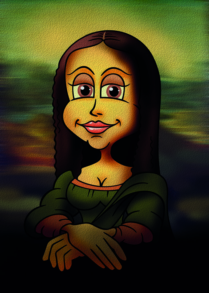 Cartoon Portrait Mona Lisa