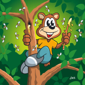 cartoon honeybear